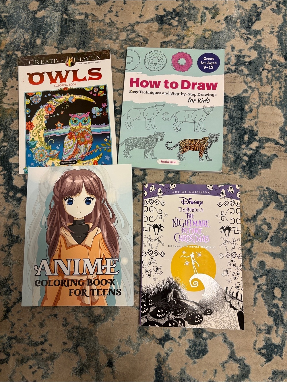 Bundle of 4 kids coloring books